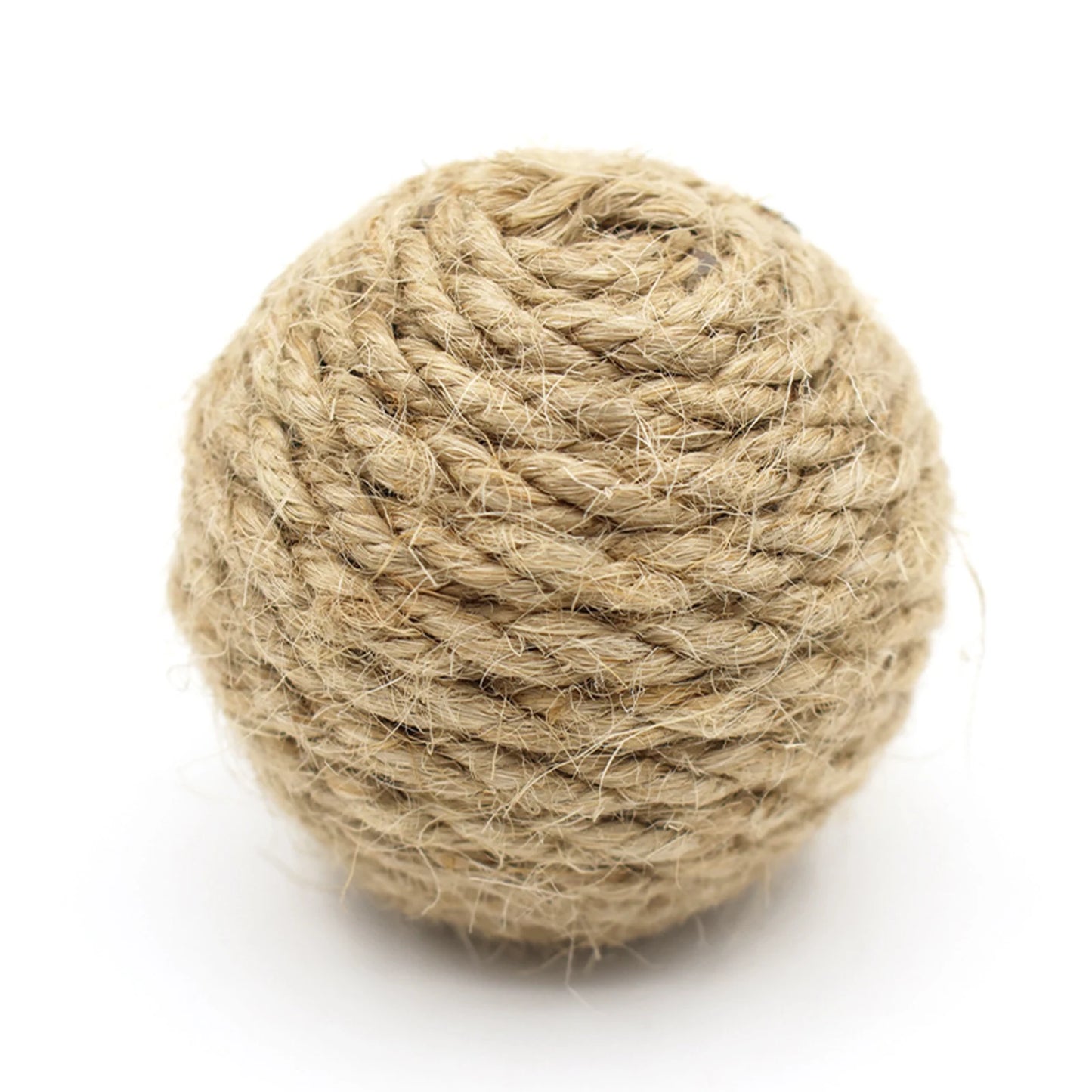 Interactive Hemp Rope Cat Ball: Hand-Woven Sound Toy for Engaging Play