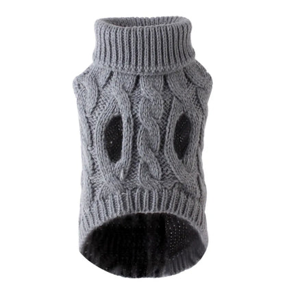 Cozy Knit Twist Sweater: Fashionable Warmth for Your Small Dog in Autumn & Winter