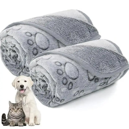 Soft & Fluffy Cartoon Pet Blanket - Warm, Comfortable Mat for Cats and Dogs