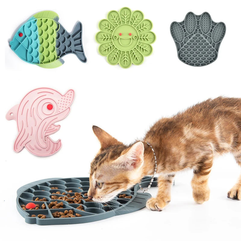 Silicone Lick Mat & Slow Feeder Bowl for Small to Medium Pets - Ideal for Puppies and Cats