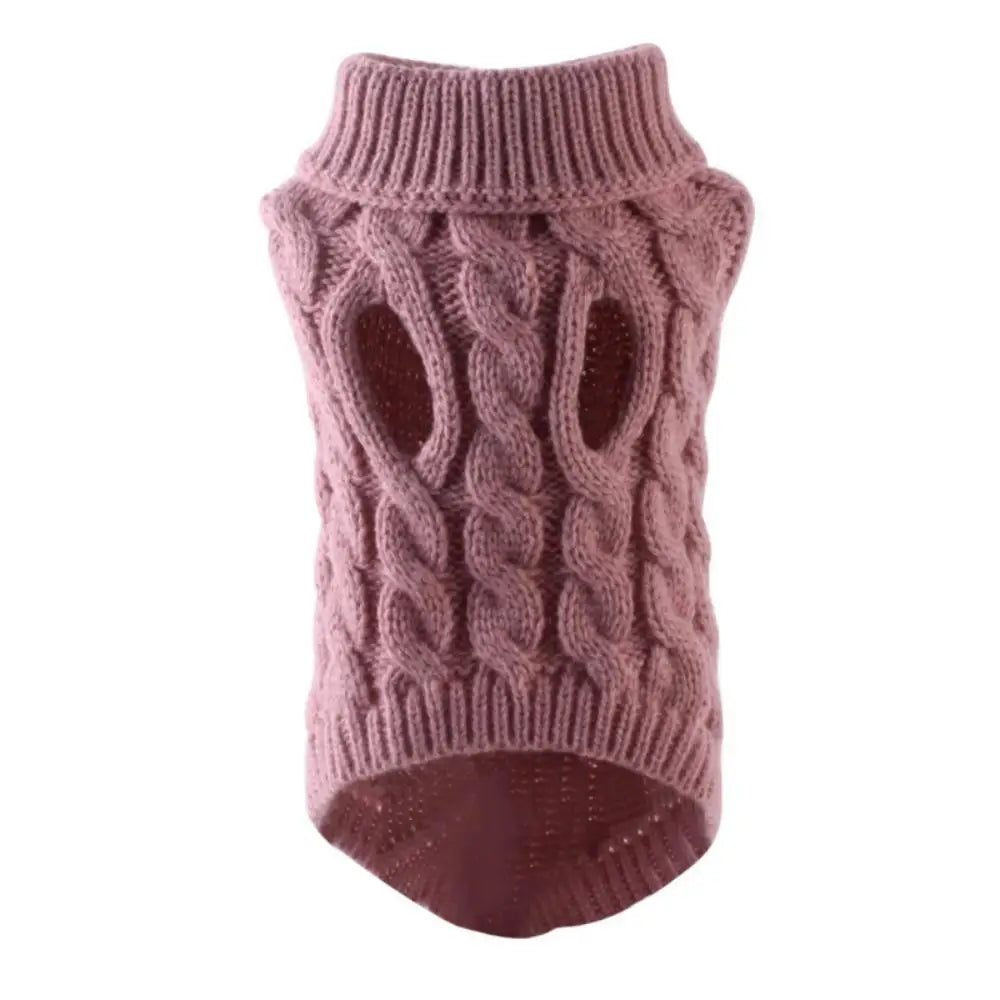 Cozy Knit Twist Sweater: Fashionable Warmth for Your Small Dog in Autumn & Winter