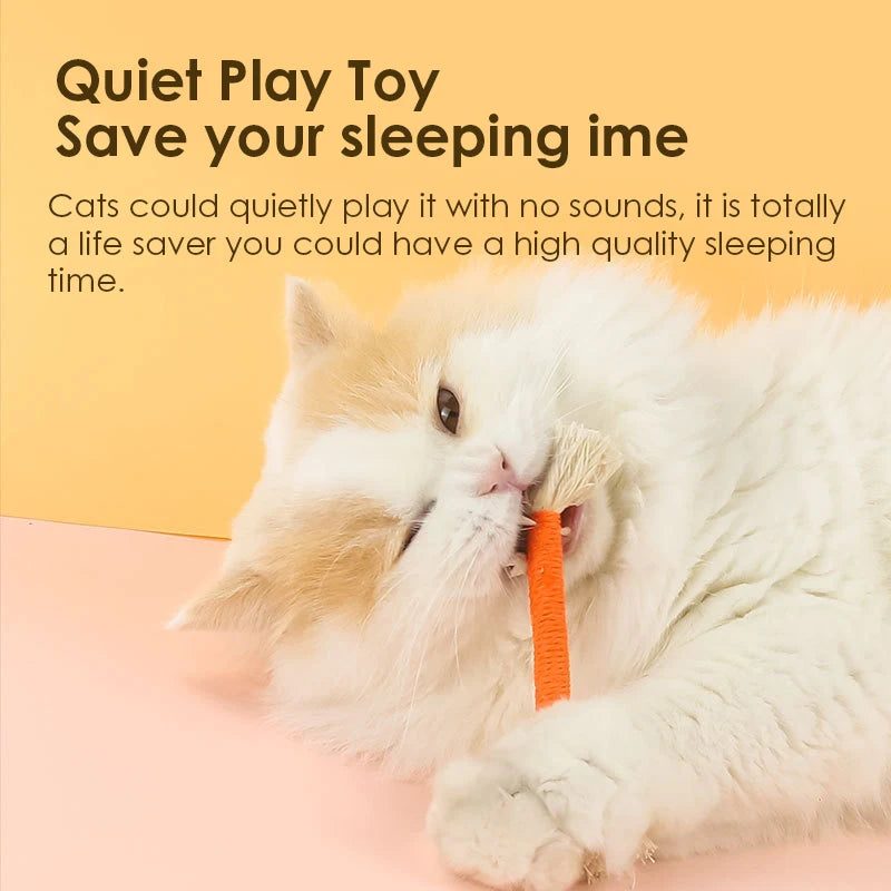 Hand-Knitted Cat Chew Toys with Silvervine: Molar Cotton Rope Teaser for Playful Kittens