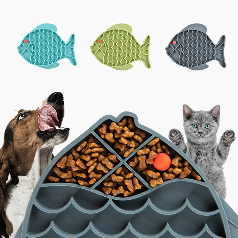 Silicone Lick Mat & Slow Feeder Bowl for Small to Medium Pets - Ideal for Puppies and Cats