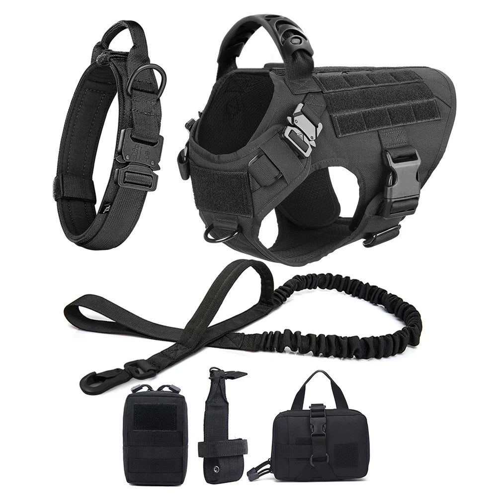 Tactical Elite Canine Harness Set: Ultimate Control for Your Courageous Companion