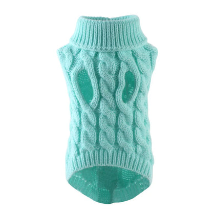 Cozy Knit Twist Sweater: Fashionable Warmth for Your Small Dog in Autumn & Winter