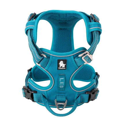 Effortless Control No-Pull Reflective Dog Harness - Adjustable & Comfortably Padded Nylon Design