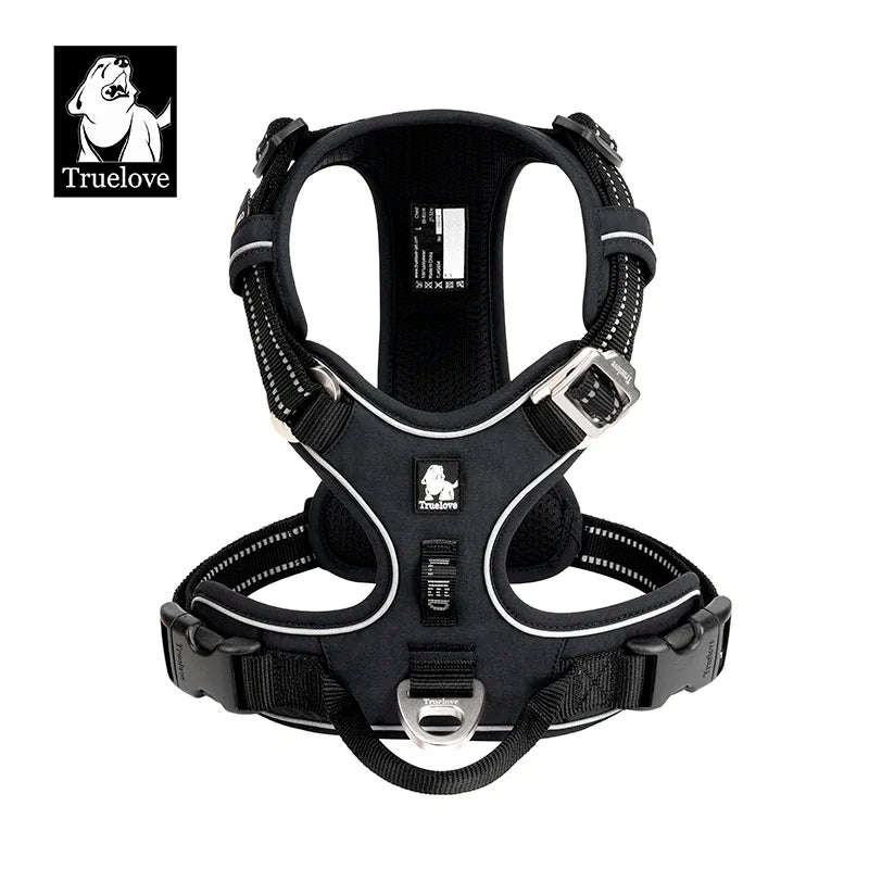 Effortless Control No-Pull Reflective Dog Harness - Adjustable & Comfortably Padded Nylon Design