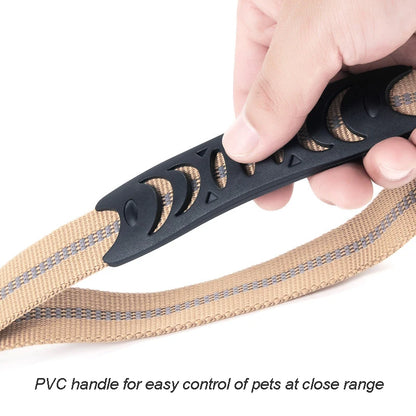 Reflective Tactical Bungee Dog Leash with Car Seatbelt for Large Dogs