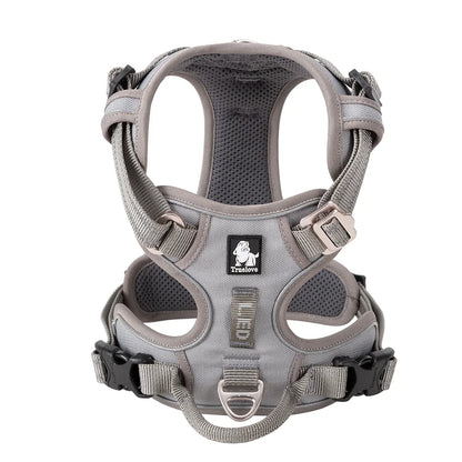 Effortless Control No-Pull Reflective Dog Harness - Adjustable & Comfortably Padded Nylon Design