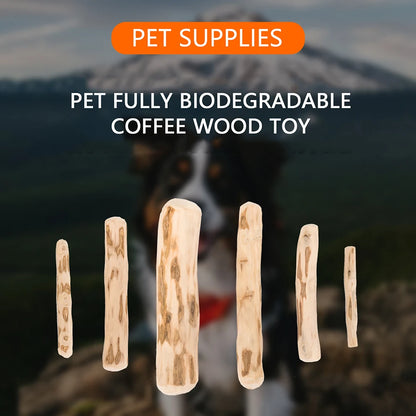 Natural Coffee Wood Chew Stick - Dog Anxiety Relief & Teeth Grinding Toy | Durable, Bite-Resistant Chewing Rod for Pets