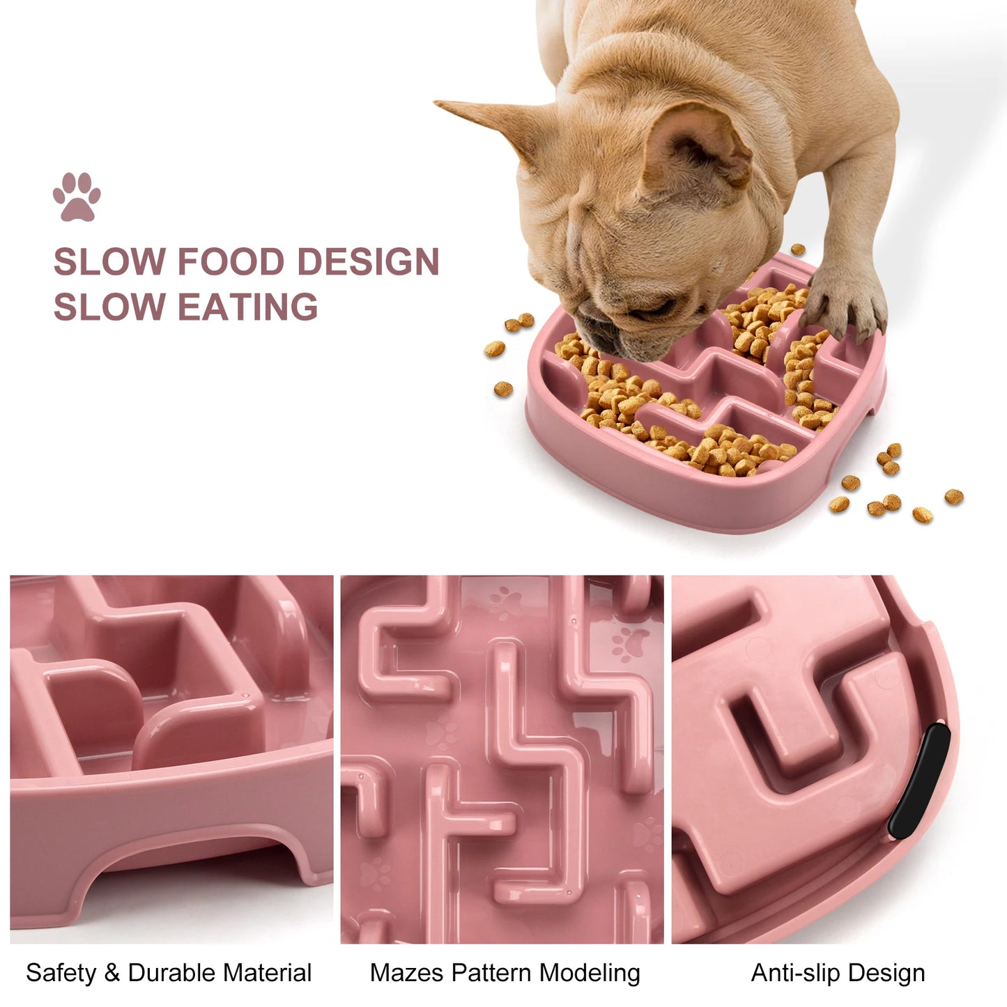 Anti-Choking Slow Feeder Bowl for Dogs and Cats | New Variety for Healthy Eating