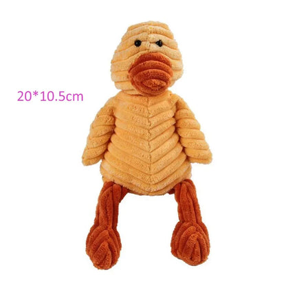 Durable Corduroy Plush Dog Toy – Bite-Resistant, Squeaky Animal Shapes for Small and Large Dogs - Ideal for Training and Play