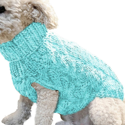 Cozy Knit Twist Sweater: Fashionable Warmth for Your Small Dog in Autumn & Winter