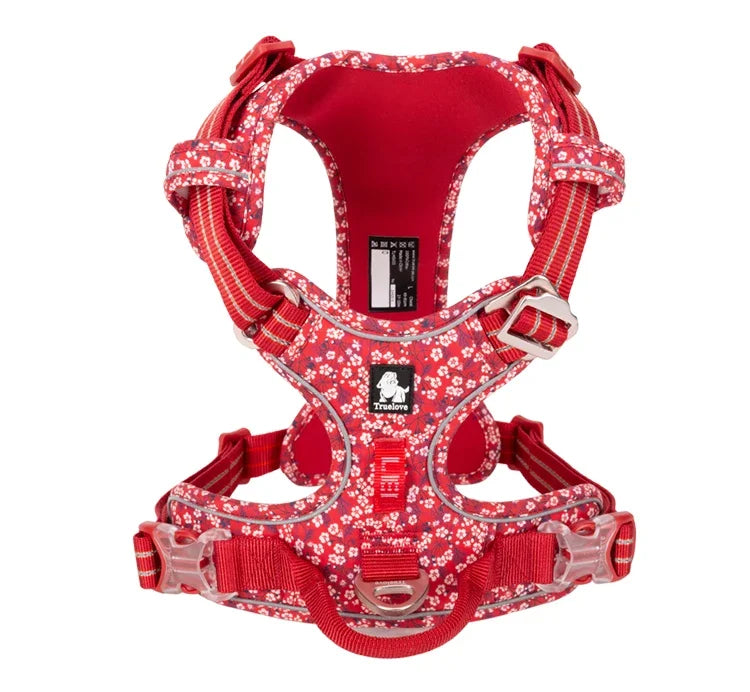 Effortless Control No-Pull Reflective Dog Harness - Adjustable & Comfortably Padded Nylon Design