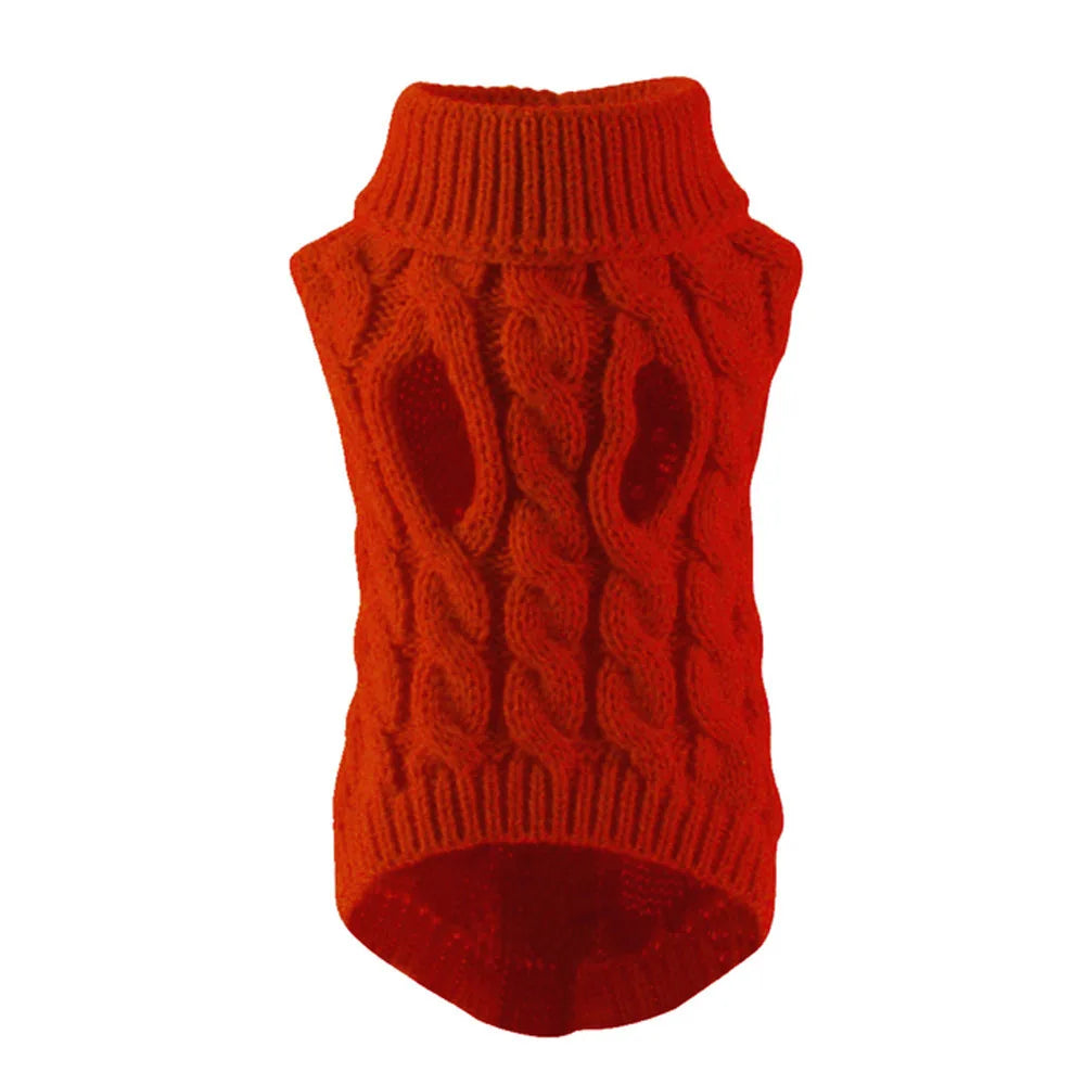 Cozy Knit Twist Sweater: Fashionable Warmth for Your Small Dog in Autumn & Winter