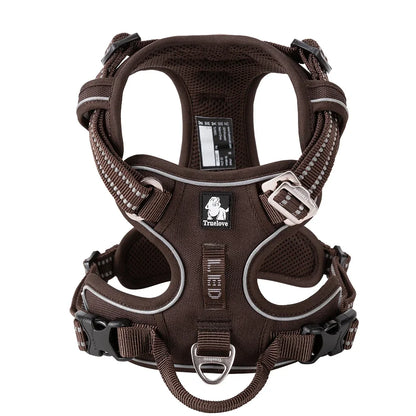 Effortless Control No-Pull Reflective Dog Harness - Adjustable & Comfortably Padded Nylon Design