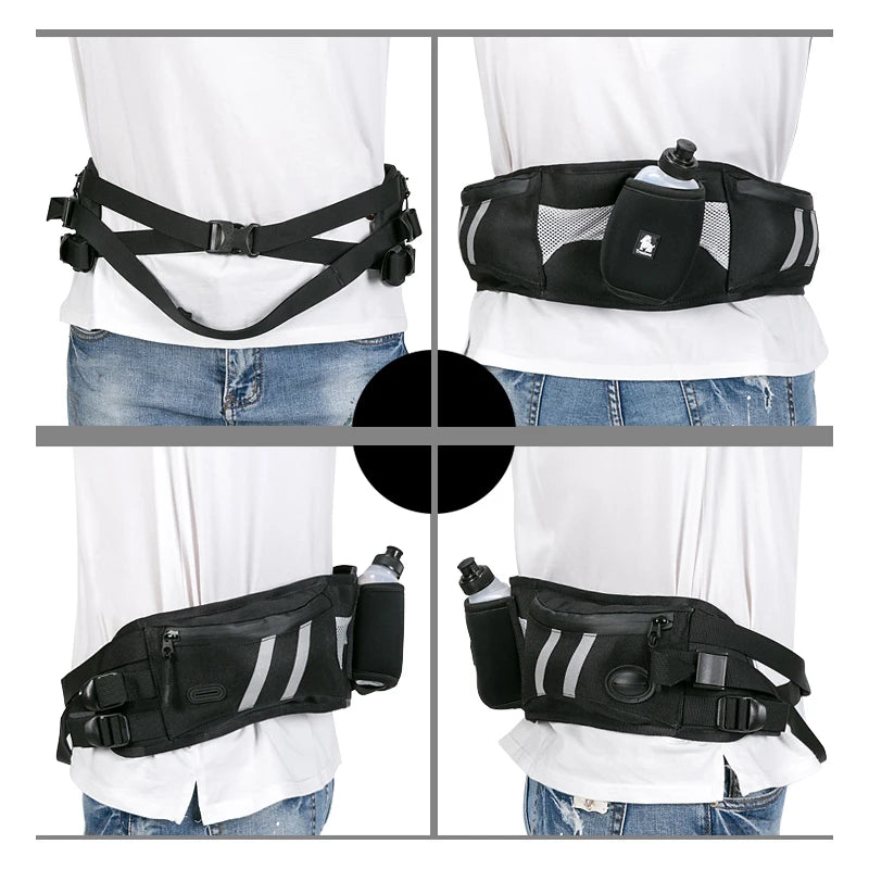 Versatile Pet Waist Leash: Dog Walking Fanny Pack with Phone Holder, Poop Bag Pocket, Treat Pouch, and Bottle Holder