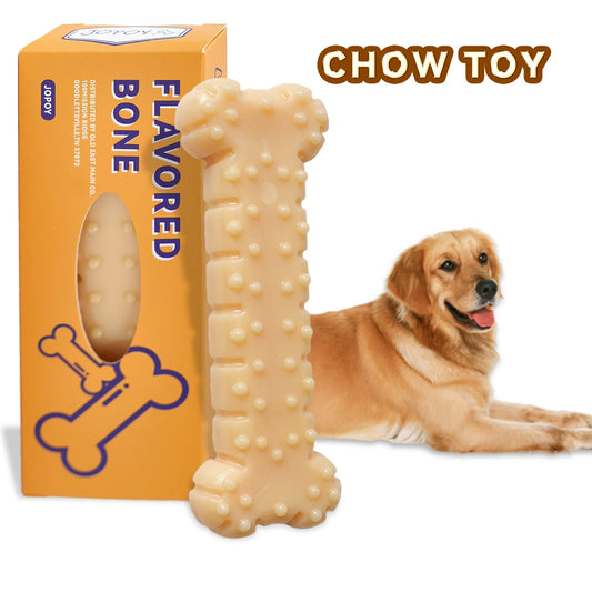 Dog Chew Toys Trio Pack: Durable & Indestructible Bones for Aggressive Chewers with Peanut Butter Flavour