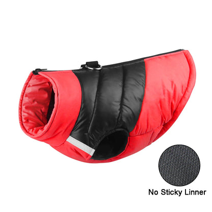 Cozy Padded Dog Jacket: Waterproof Winter Vest with Zipper for Small to Large Dogs