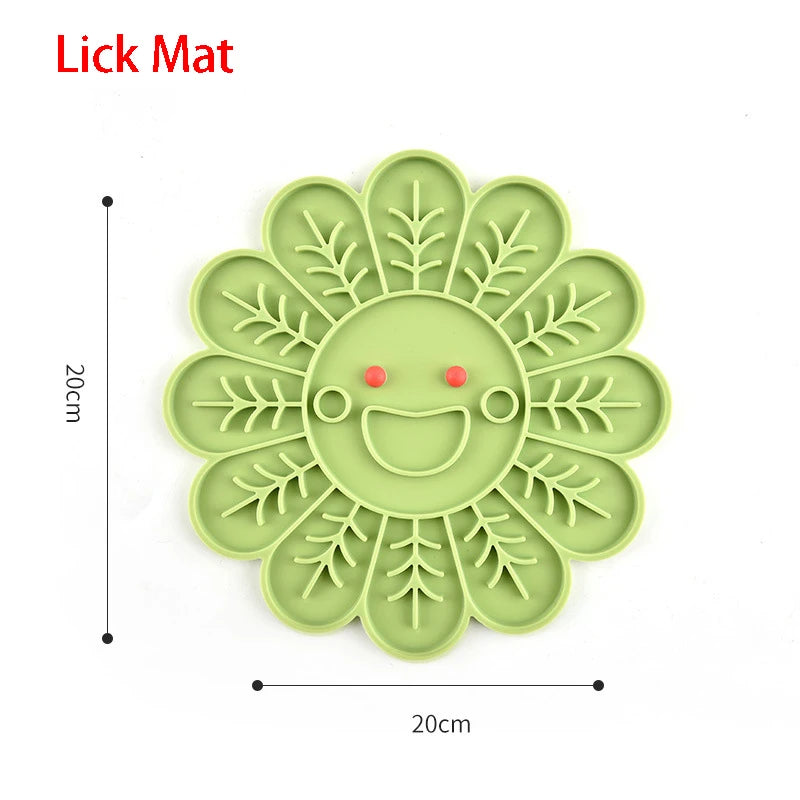 Silicone Lick Mat & Slow Feeder Bowl for Small to Medium Pets - Ideal for Puppies and Cats