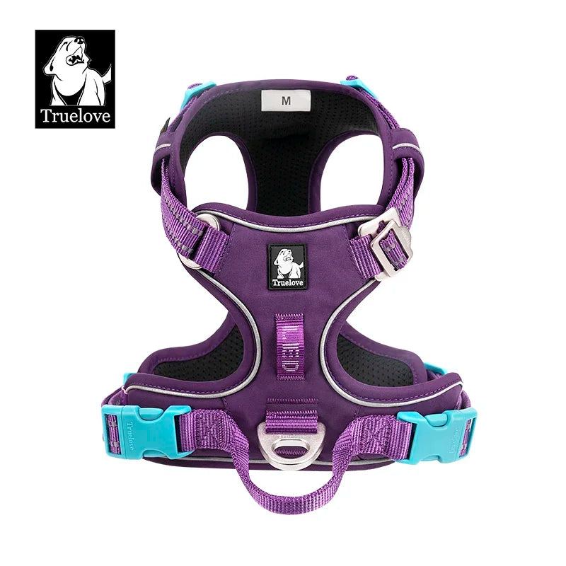 Effortless Control No-Pull Reflective Dog Harness - Adjustable & Comfortably Padded Nylon Design