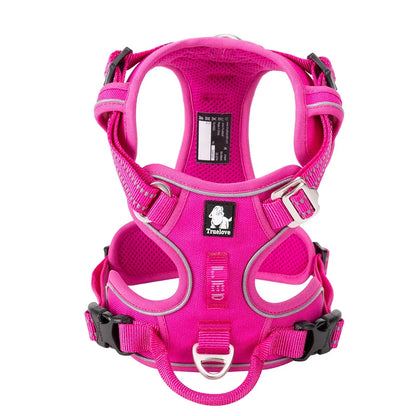 Effortless Control No-Pull Reflective Dog Harness - Adjustable & Comfortably Padded Nylon Design