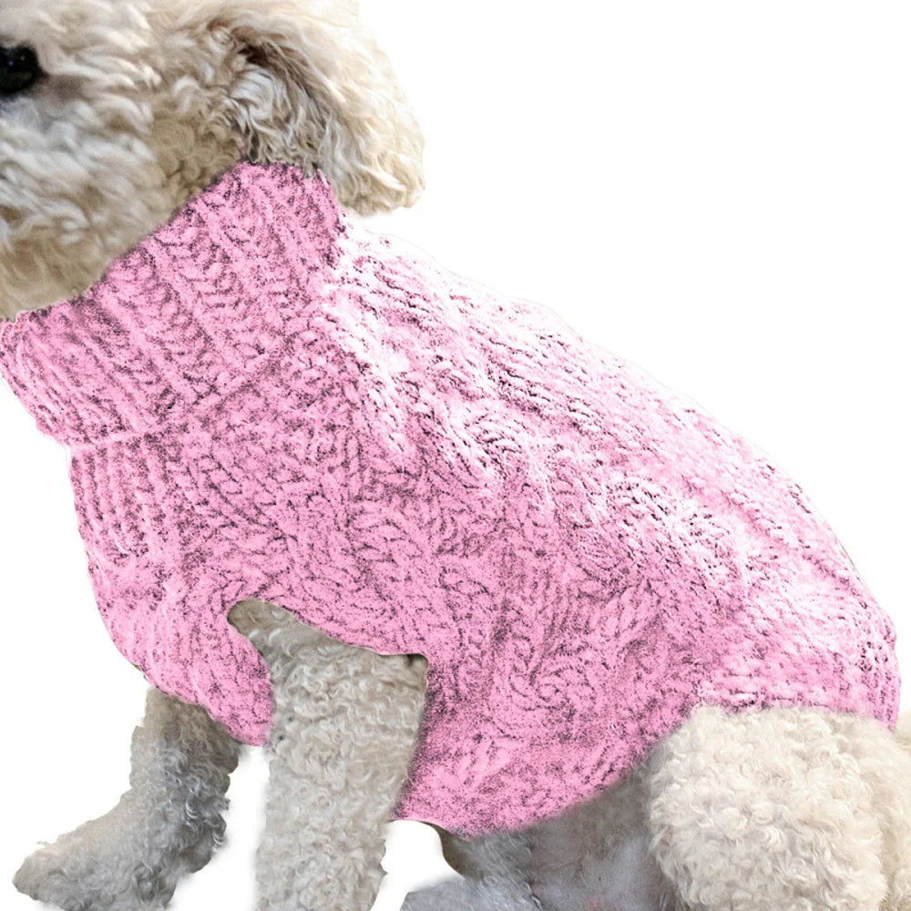 Cozy Knit Twist Sweater: Fashionable Warmth for Your Small Dog in Autumn & Winter