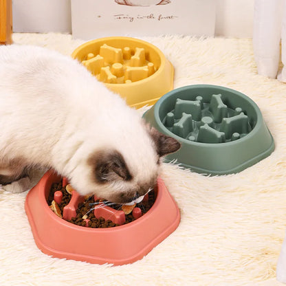 Anti-Choke Pet Slow Feeder Bowl for Small Dogs and Cats | Non-Slip Design | Premium Food Container