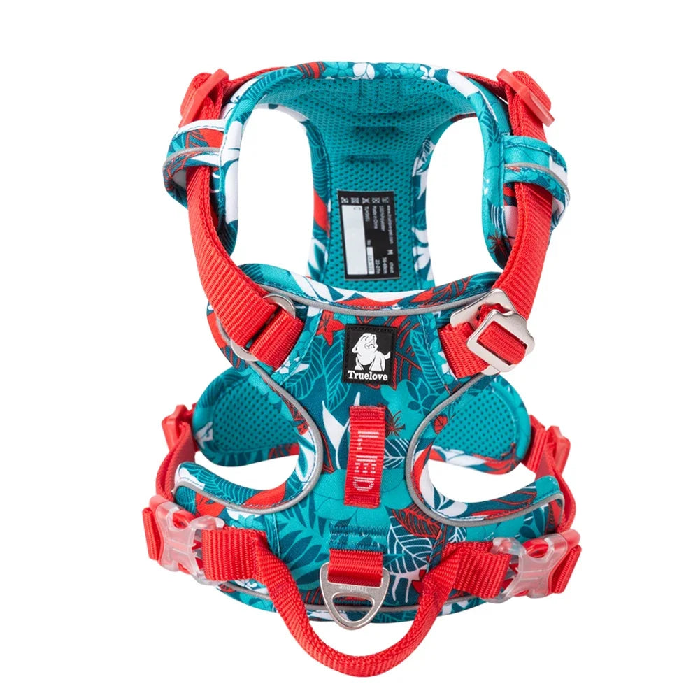 Effortless Control No-Pull Reflective Dog Harness - Adjustable & Comfortably Padded Nylon Design