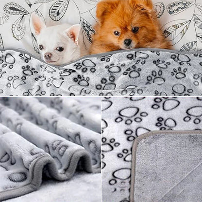 Soft & Fluffy Cartoon Pet Blanket - Warm, Comfortable Mat for Cats and Dogs