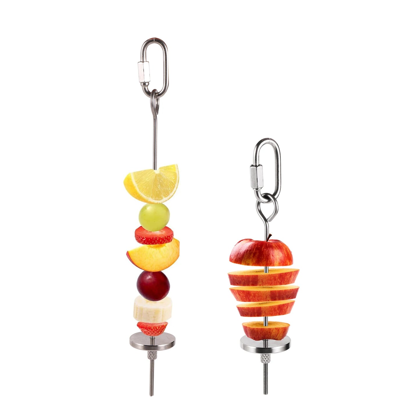 Stainless Steel Parrot & Bird Food Skewer: Multi-Use Cage Fruit and Meat Holder