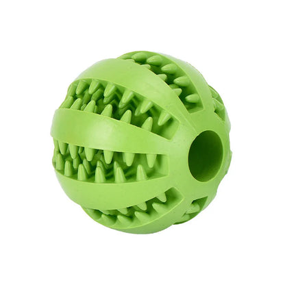 Interactive Rubber Dog and Cat Chew Ball - Dental Cleaning & Treat Dispenser