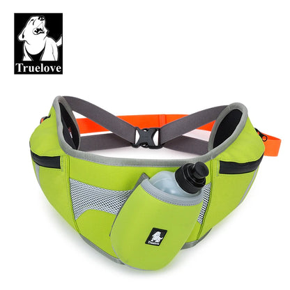 Versatile Pet Waist Leash: Dog Walking Fanny Pack with Phone Holder, Poop Bag Pocket, Treat Pouch, and Bottle Holder